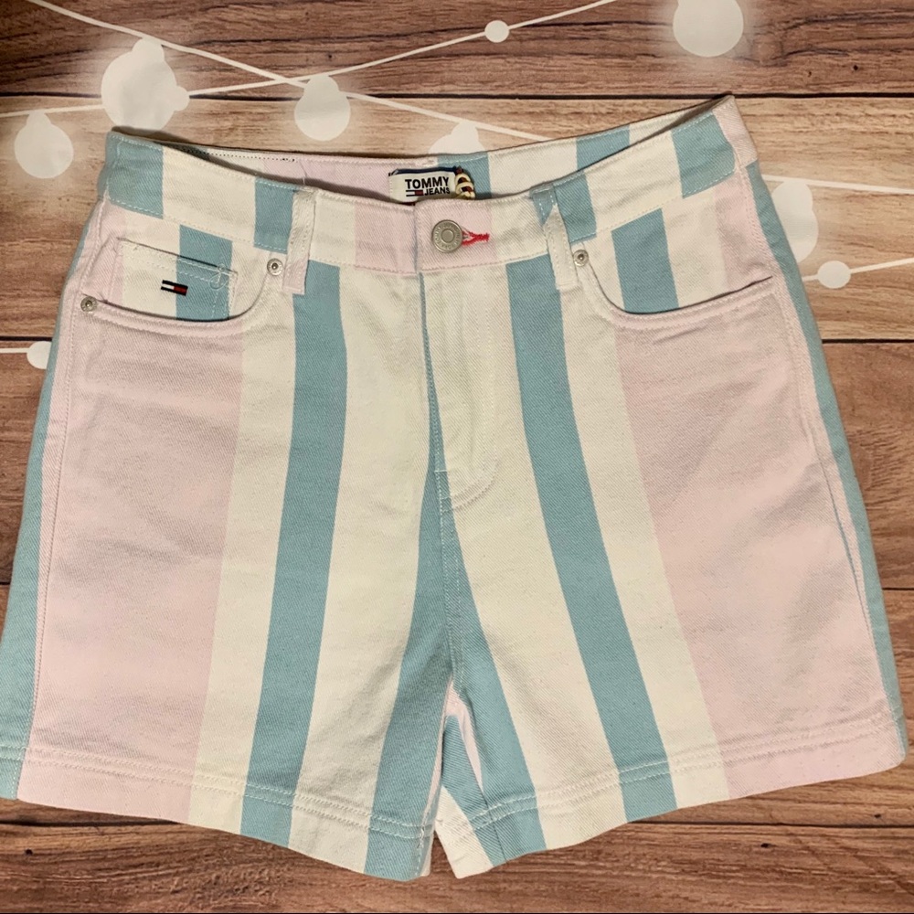 Last Pair! NWT Tommy Jeans Pastel Stripe 80s short - Picture 4 of 8